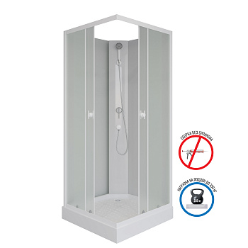 Душевая кабина Niagara Promo P90/13Q/MT/BK 90х90 квадратная без крыши ориентация универсальная